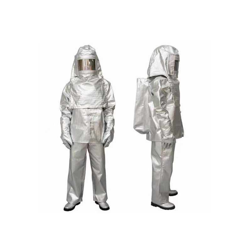 Altus Temperature Workplace Ignis Probatio Caloris Suit Suit Aluminium Foil One-Pice succenderunt Accede Suit Cum Scba Sacculi