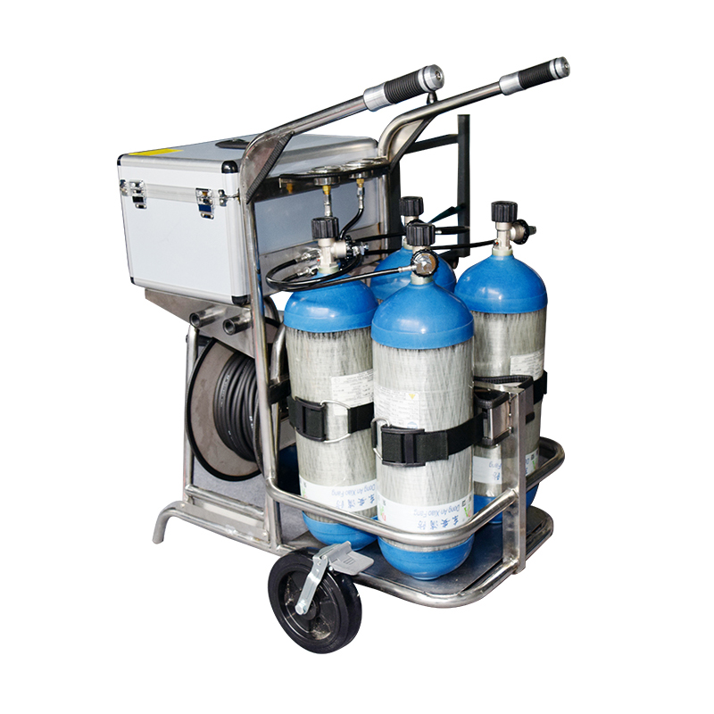 Trolley mobile Long Tube Trolley se contenta Airlines respirans Apparatus pro II Persons
